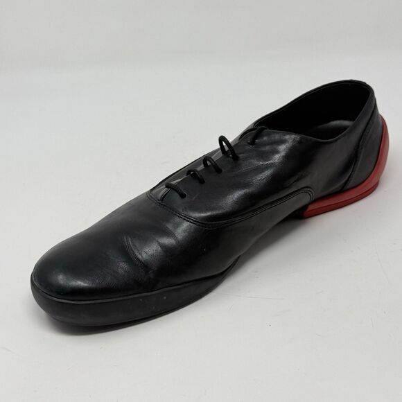 Camper Romain Kremer Oxford Shoes Mens 12 EU 46 Black Leather Red Heel Hipster main image 16